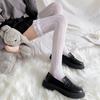 Spring Autumn Thin Lace Hollow White Thigh High Lolita Socks For Women Jk Cute Black Long Stockings