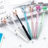 Large Diamond Ballpoint Pen Crystal Rotating Black Refill Pen Imitation Metal Luxury Office Oil Ball Point Pen School Supplies