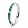 Elegant 2.5mm Multi Color Crystal Stone Stacking Ring for Women Trendy Stainless Steel Waterproof Jewelry Best Quality Gift