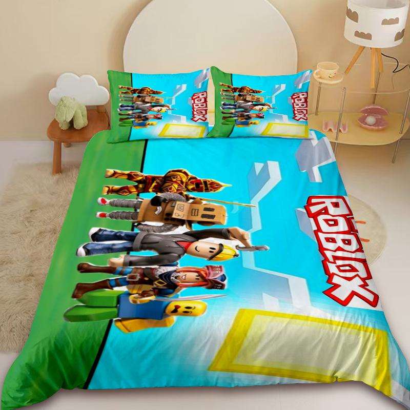 Roblox Game Duvet Cover Cartoon Children Bedding Set Comforter Cover Soft Bedroom Dormitory Home Decor Gifts