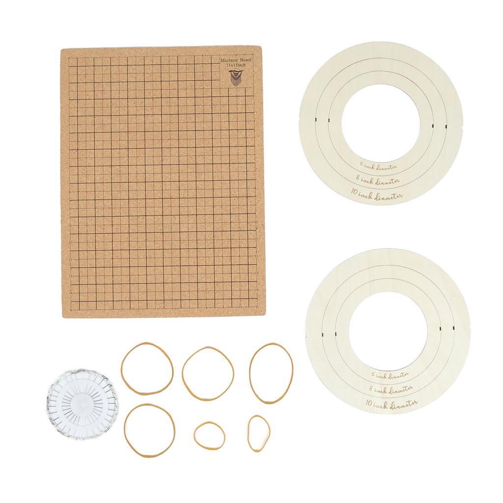 Macrame Board 11x15in Lightweight Macrame Braiding Board Reusable Grids Braiding Board with 30 T Pins Braiding Bracelet