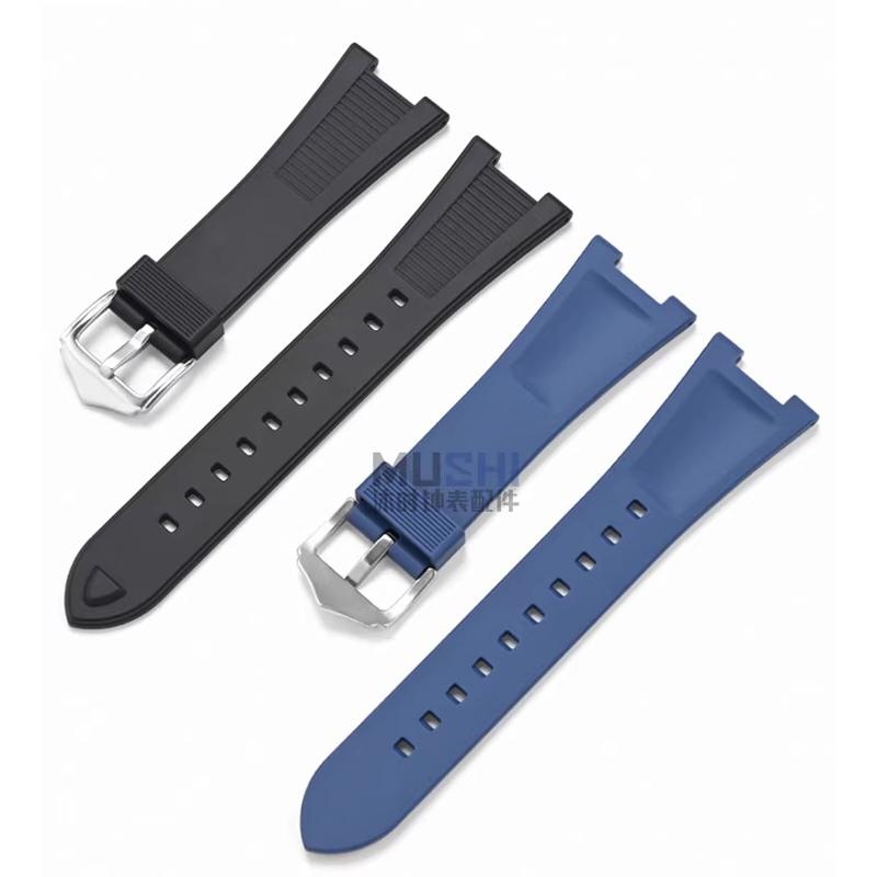 Horlogebanden en accessoires voor Patek Philippe Nautilus 5711 5712 5726 5980 vloeibare siliconen horlogeband 25mm-12mm Armband