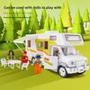 Alloy Large Travel Rv Truck Toy Model With Sound Light For Kids Play
