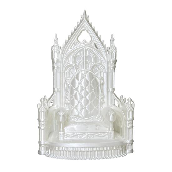 Miniature Throne Figuirine 3D Printed Gothic Style Chair Decoration Mini Landscape Ornaments for Dollhouse Accessory
