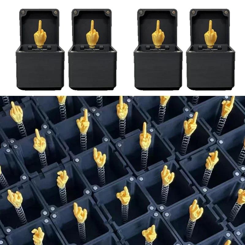 Interesting Prank Gift Middle Finger In Box Box Funny* Creative Gifts Office& Desk Decoration% Home Decoration Gifts. For Guests