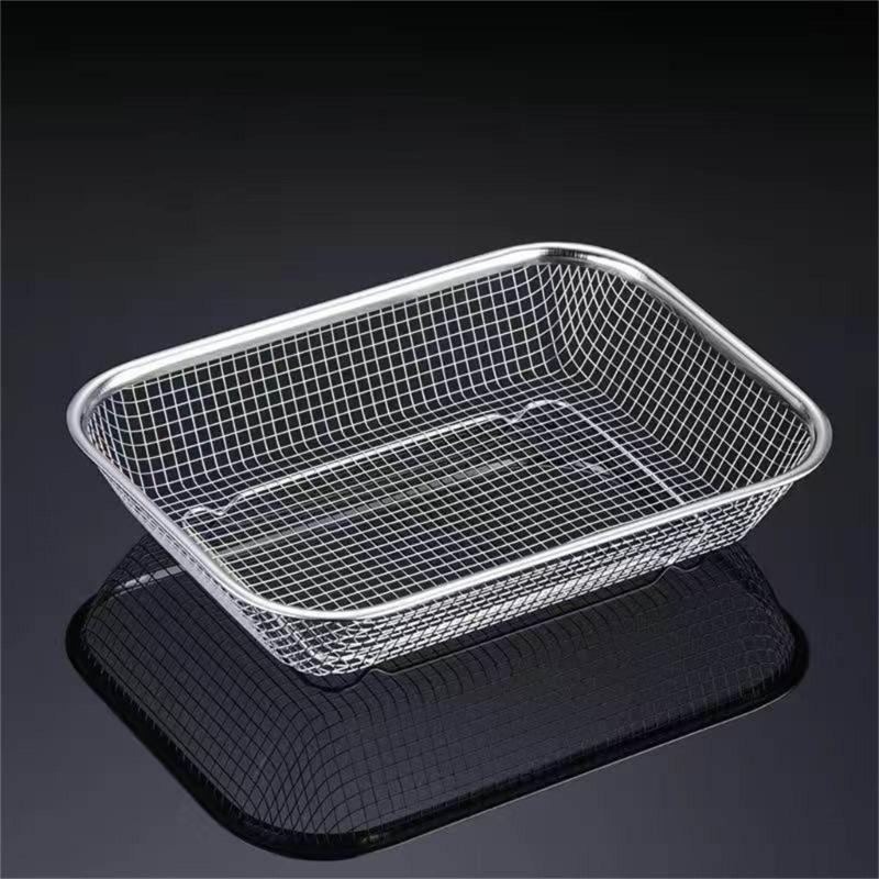 Dishwasher Basket Stainless Steel Dishwasher Silverware Holder Mesh Drain Safe Multifunctional Rectangular Small