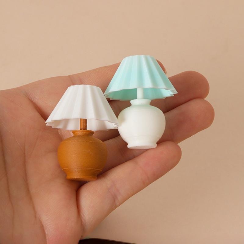 Miniatur-Falten-Tischlampe Puppenhauszubehör 1:12er Maßstab Mini Schreibtischlampe für Puppenhaus Schlafzimmer Wohnzimmer Dekoration