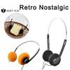 Retro On-Ear Wired Stereo Headphones Adjustable Headband for Music Mp3 Walkman CD Player Computer Sports Fashion Photo Props