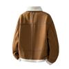 Lamb Wool Cotton-padded Coat for Men and Women Imitation Leather Fur Piled Thickened Cotton-padded Jacket Lapel Cotton-padded Jacket
