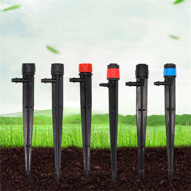 100Pieces Drip Emitters for Drip Irrigation Tubing Adjustable 360 Degree Drippers Arrow Stake Garden Irrigation Drippers
