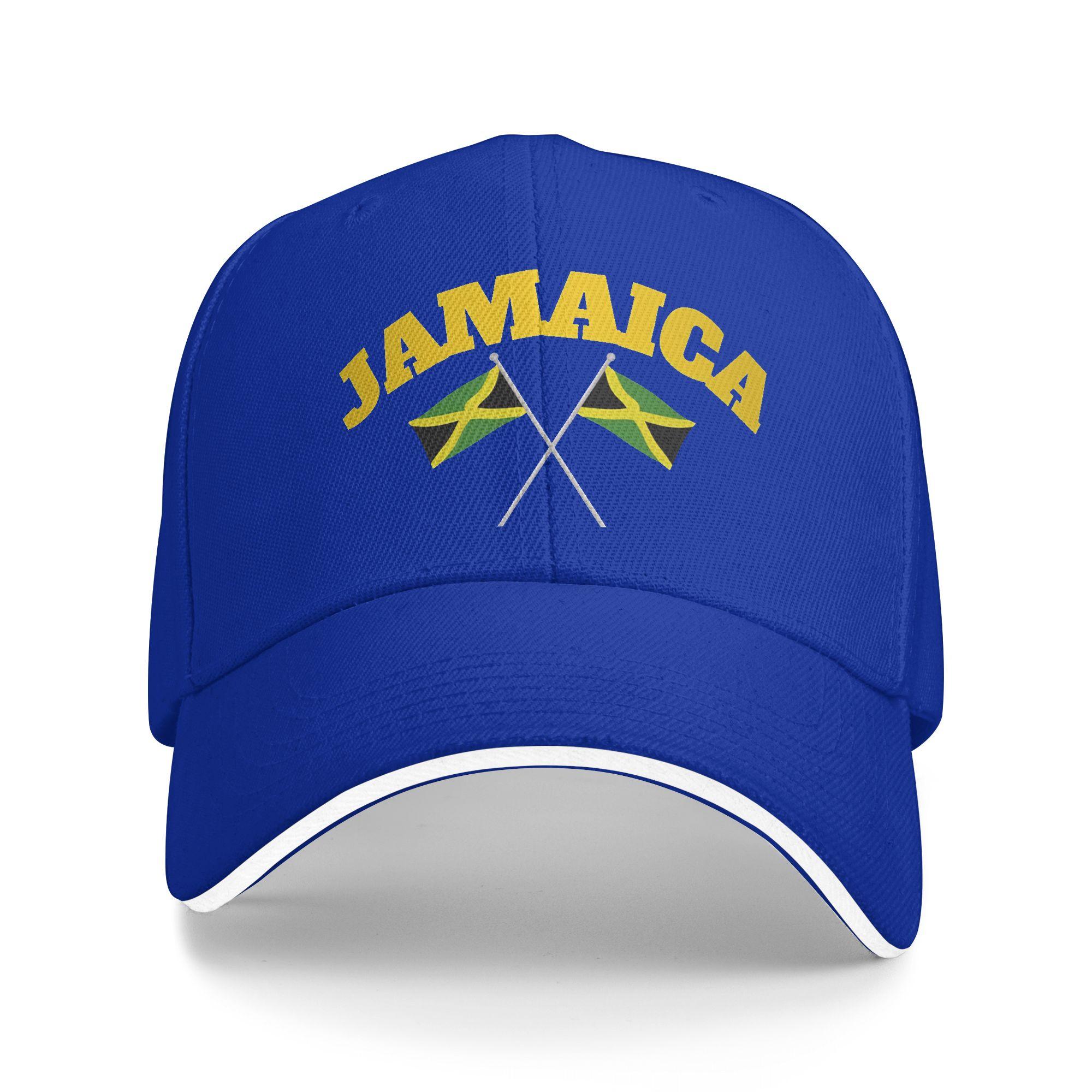 Sporty Tee Spot Lente Casual Baseballpet Jamaicaanse Vlag Hardlopen Hippie Truckerpet Voor Koppels Vrouwen Hoge Kwaliteit Mode Snapback Pet As Picture blauw