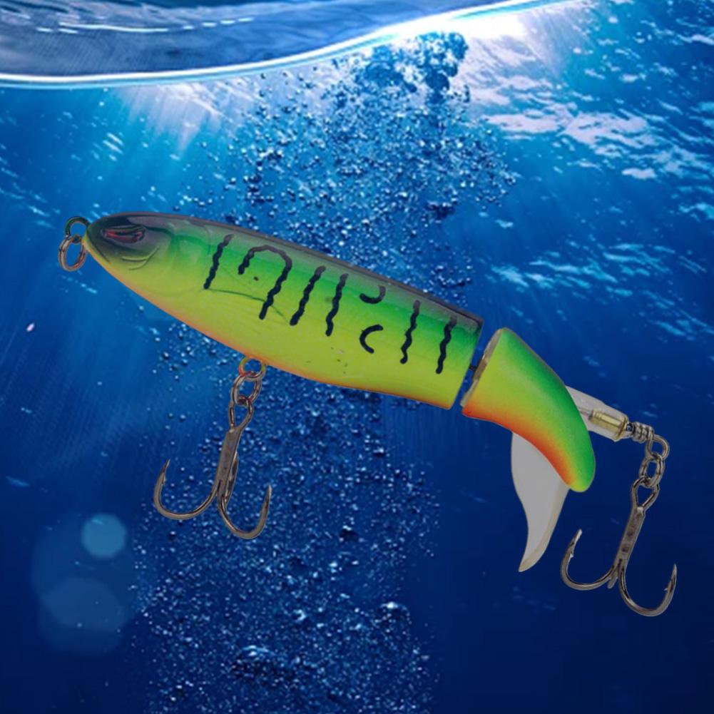 5pcs Whopper Popper Artificial Bait Rotating Tail Hard Plopper Fishing Bait Hard Bait for Bass Pike Chub Fishing Accessories