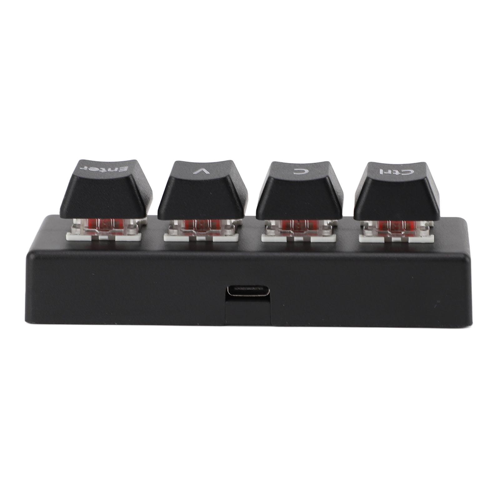

Программируемая клавиатура с 4 клавишами, поддержка NKRO Red Switch Ctrl CV Enter, мини-механическая клавиатура для игр чёрный