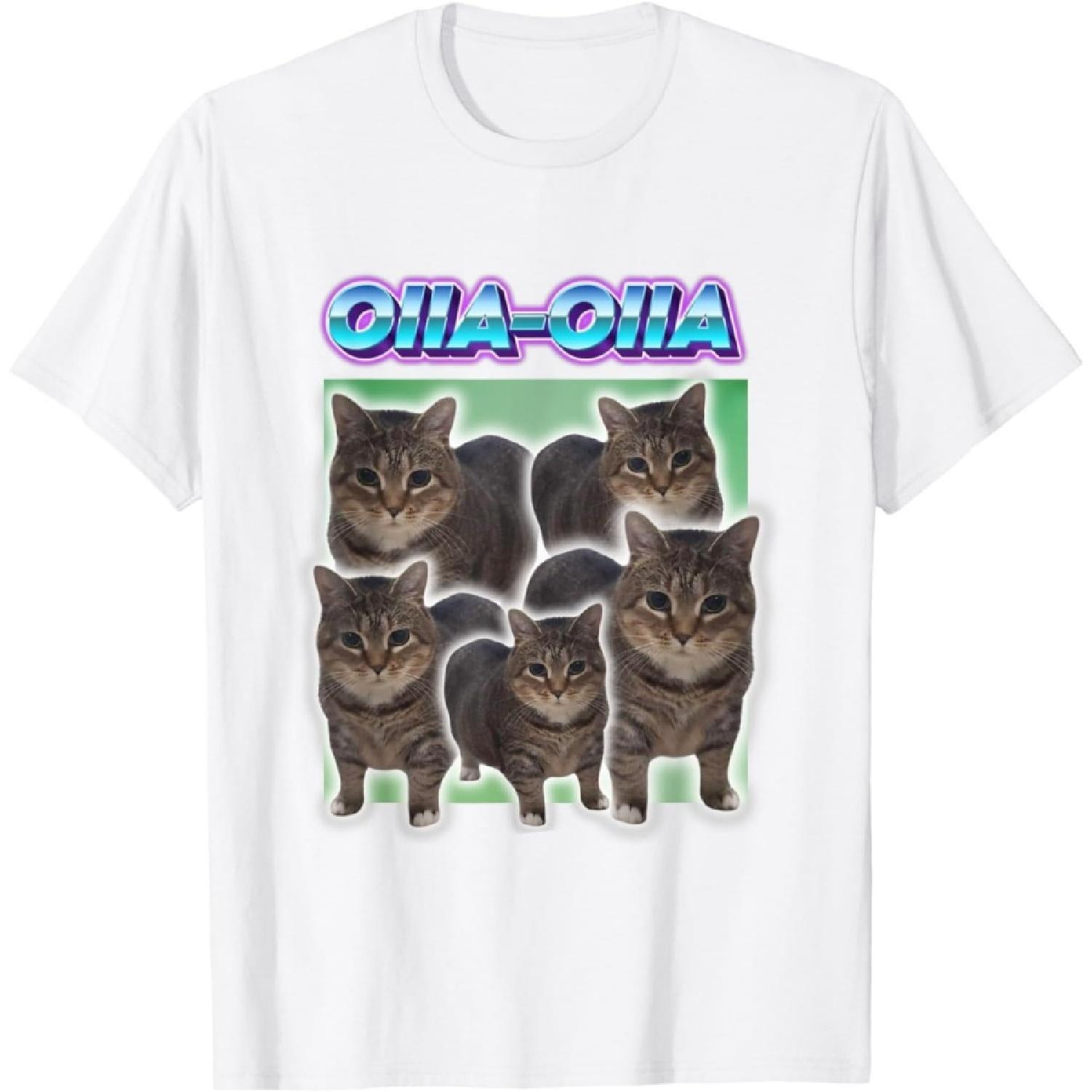 dongdongo Spinning Cat Meme OIIAOIIA Uiia Cat Brainrot Meme T-Shirt XXXXXL белый