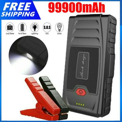 99900Mah Car Jump Starter 12V Peak Battery Booster Power Pack Bank Portable Source
