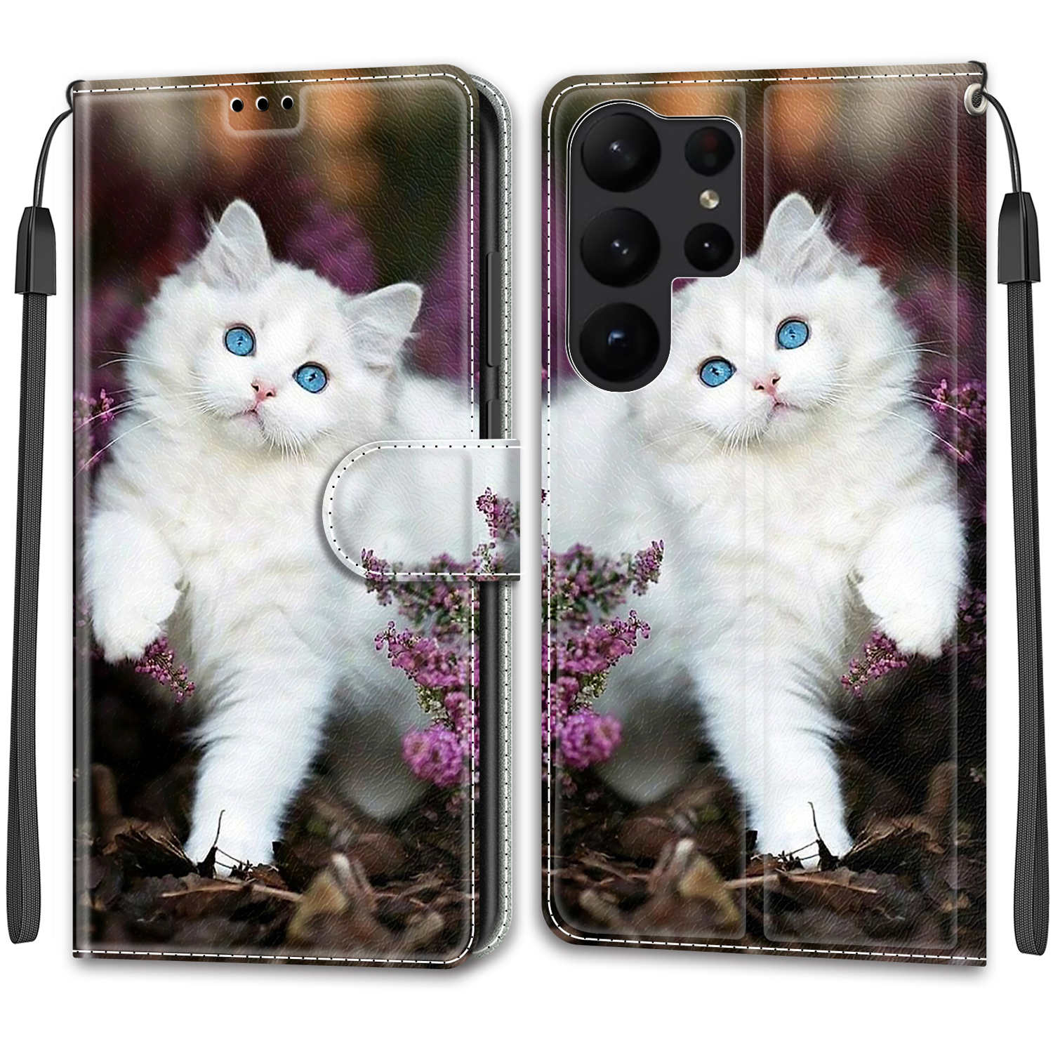 

Розкішний розписний шкіряний чохол Wallet Book Style Protective Cover для Samsung Galaxy S25 S24 S23 S22 S21 Ultra Plus S24FE S23FE S20 S10 S9 S8 S7 Samsung Galaxy S20 FE 5G