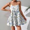 Zomer Sexy Feest Kleur Spaghetti Bandjes Gerimpelde Korte Jurk Casual Voor Vrouwen