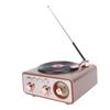 AM FM SW Radio Retro Bluetooth Speaker Rechargeable 1200mAh Battery Record Player Style Speaker for Home Kitchen Outdoor