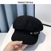 Casual Octagonal Newsboy Hat Retro Accessories Visors Cap Fashion Designer Buckets Hat Women