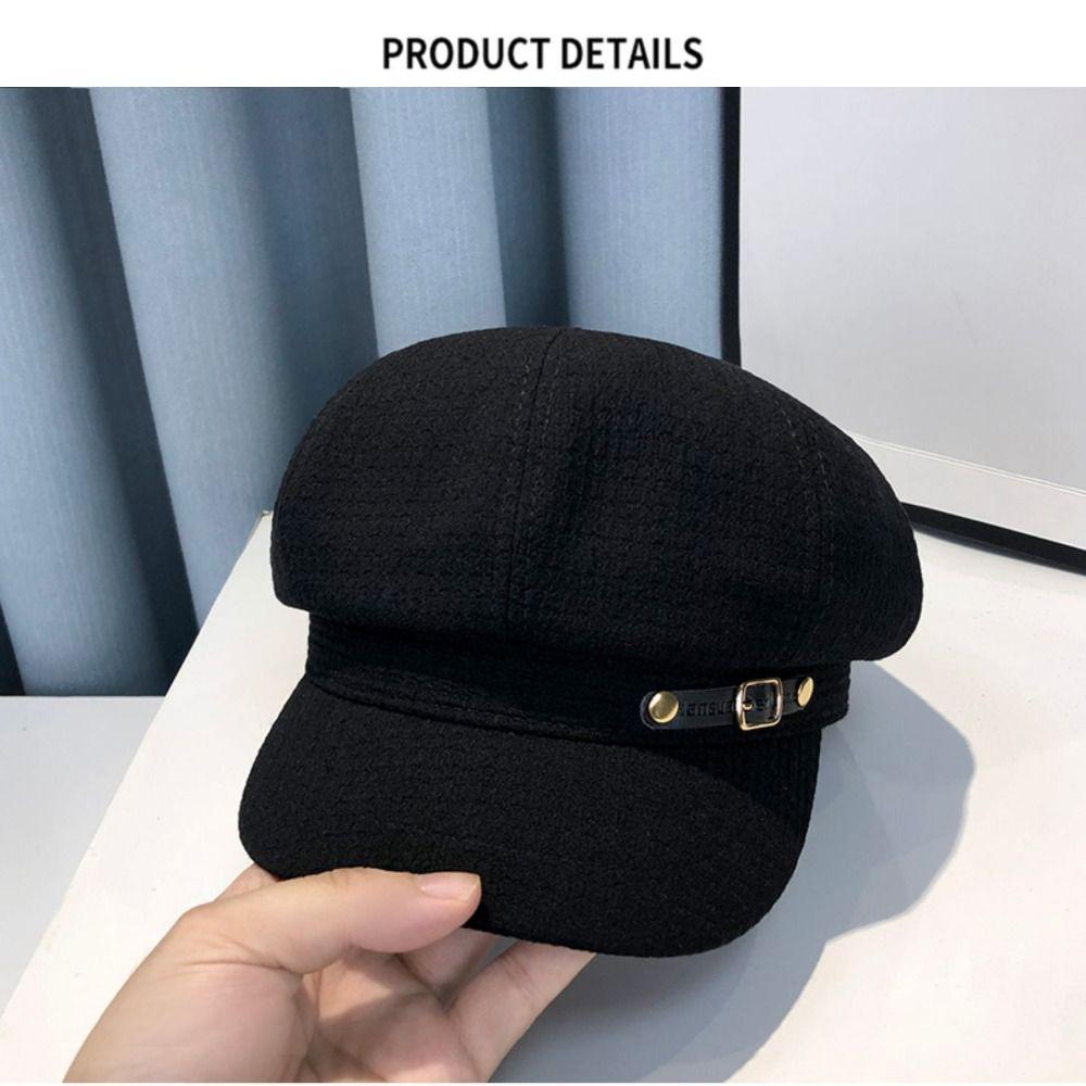 Casual Octagonal Newsboy Hat Retro Accessories Visors Cap Fashion Designer Buckets Hat Women