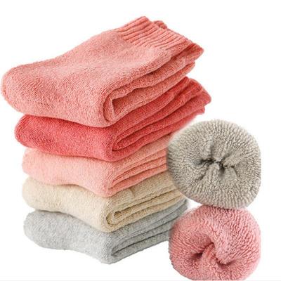 5/10 Paar Comfortabele Casual Herfst Winter Dames Effen Kleur Mid-Kalf Lus Sokken Dames Verdikte Fleece Gevoerd Warme Konijnenwol Sokken