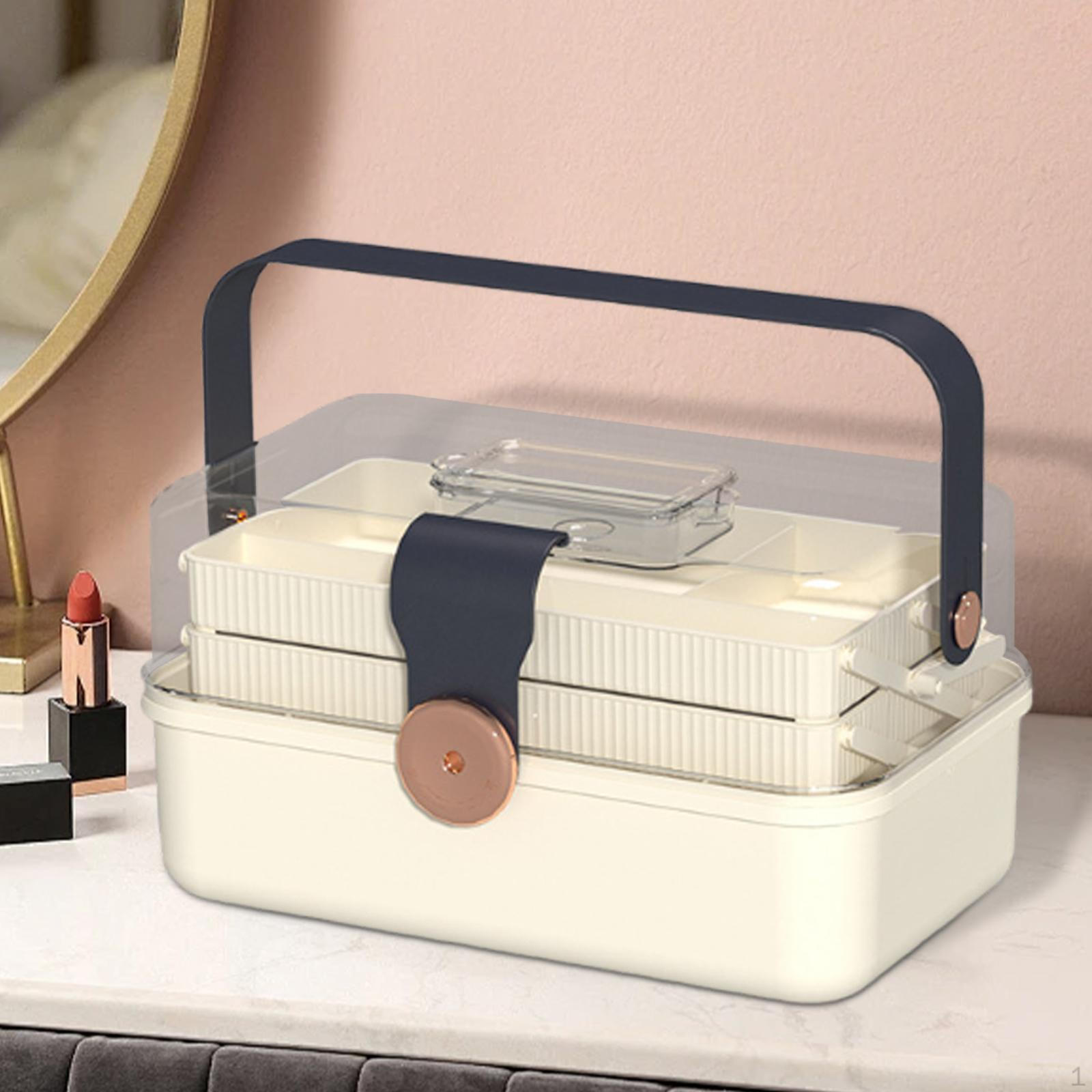 

Семейный медицинский ящик для первой помощи, органайзер для швейных принадлежностей, 3 слоя, многоцелевое хранение тёмно-синий