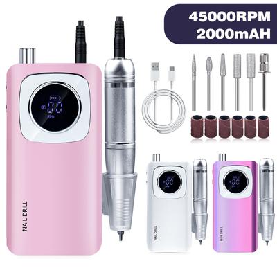 Professional Nail Remover V4 Polisher 45000 RPM Electric Portable Electric Nail Polisher Machine Manicure Nail Sander Electric Nail Polish Drill