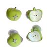 1 Pair Stud Earrings Green Fruit Design High Gloss Glaze Non-Fading Ear Studs Lightweight Girl Earrings Fruit Jewelry