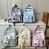 Schoolbag Chinese Style Printed Backpack Junior High School Student Antique Style Student Schoolbag Elementary School Student High Value Pain Bag 