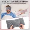 Weighted Sleep Mask Eye Mask for Sleeping Soft & Comforting Gravity Sleep Mask for Men Women Side Sleeper Night Work Nap