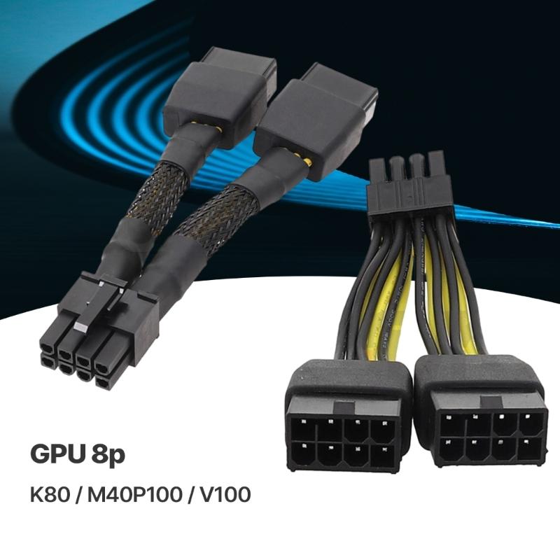 Durable GPU 8Pin Cable GPU Power Supply Cord 18AWG for K80/M40/P100/V100 for Graphics Card Cable