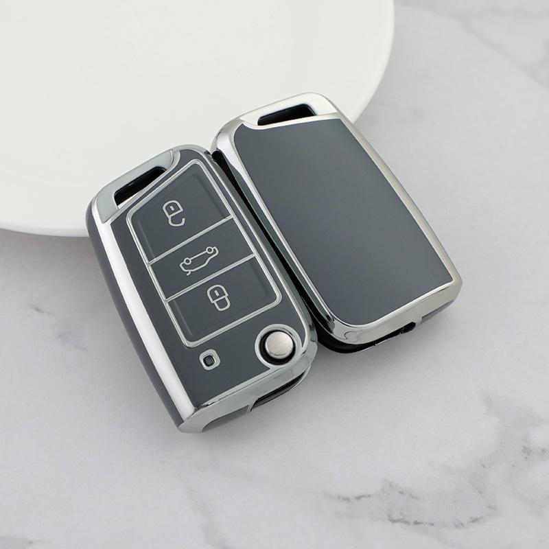 Premium Key Case for 22 Tiguan L, Lavida Plus, Magotan, Sagitar, T-Cross, Tayron, and Tayron X