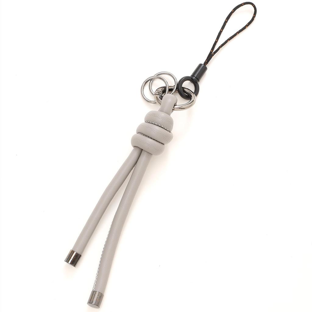 Creative PU Knot Mobile Phone Straps PU Thick Rope Knot Fashionable Keychain Handbag Mobile Phone Ornament