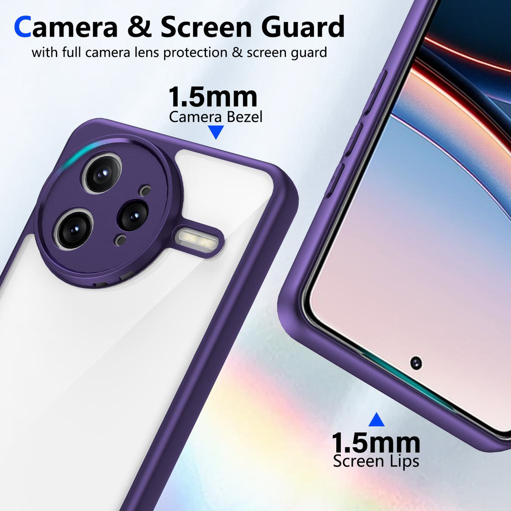 For Xiaomi Redmi K80 Pro 5G/Poco F7 Ultra 5G Case Matte Skin Touch Clear PC+TPU Shockproof Phone Back Cover