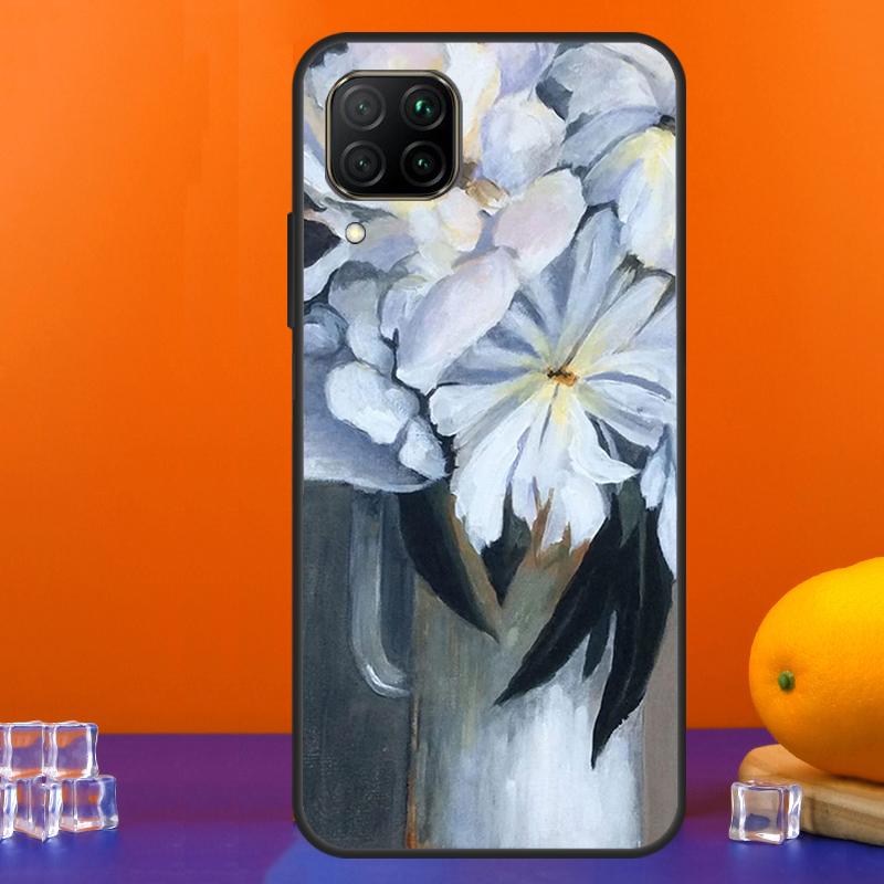 3D Flower Relief For Huawei Nova 12s 12i 11i 8i 9 10 SE Y91 Y90 Y60 Y70 Y72 Y61 P20 P40 Lite P30 P60 Pro Case