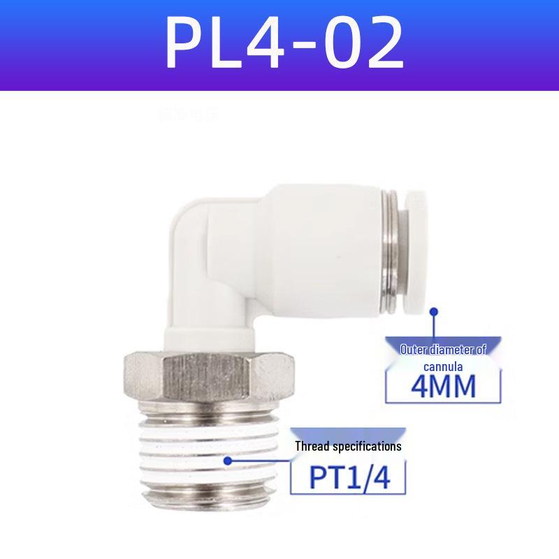 Yadake Pneumatic Threaded Quick Connect Elbow Fitting PL4/6/8/10/12-M5-01-02-03-04