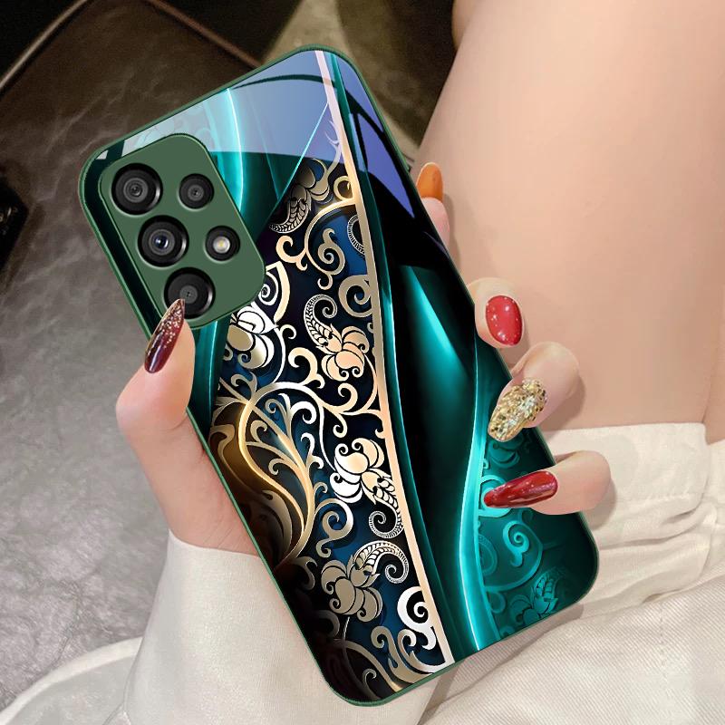 Fate Gear Black For Samsung Galaxy S10 4G S20 11E 30 S21 21Fe 22 S24 Pro S23 Ultra 5G S8 S9 Tempered Glass Phone Case