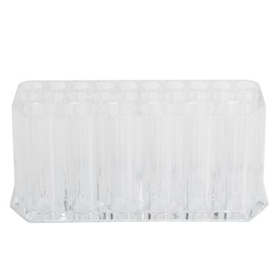 Soporte para Brochas de Maquillaje Cosmético Múltiples Ranuras Organizador de Brochas de Plástico para Almacenamiento de Brochas y Delineadores