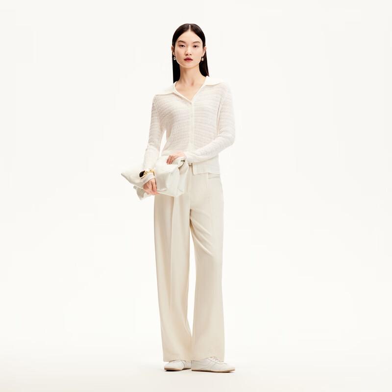 Veromoda Women's 2025 Early Spring Slim Fit Semi-Sheer Knit Cardigan