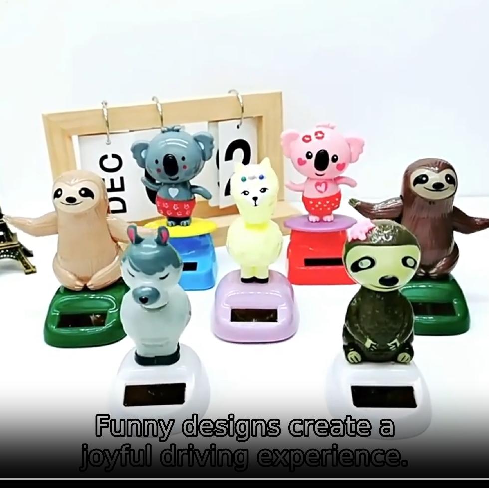 Solar Auto Armaturenbrett Faultier Dekoration Solar Schwingendes Faultier Auto Figuren Deko Niedliche Tierfiguren Automobil Innenraum