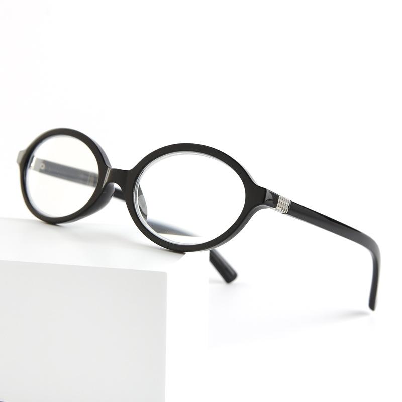 New oval frame retro reading glasses female nerd high definition anti blue light reading glasses male