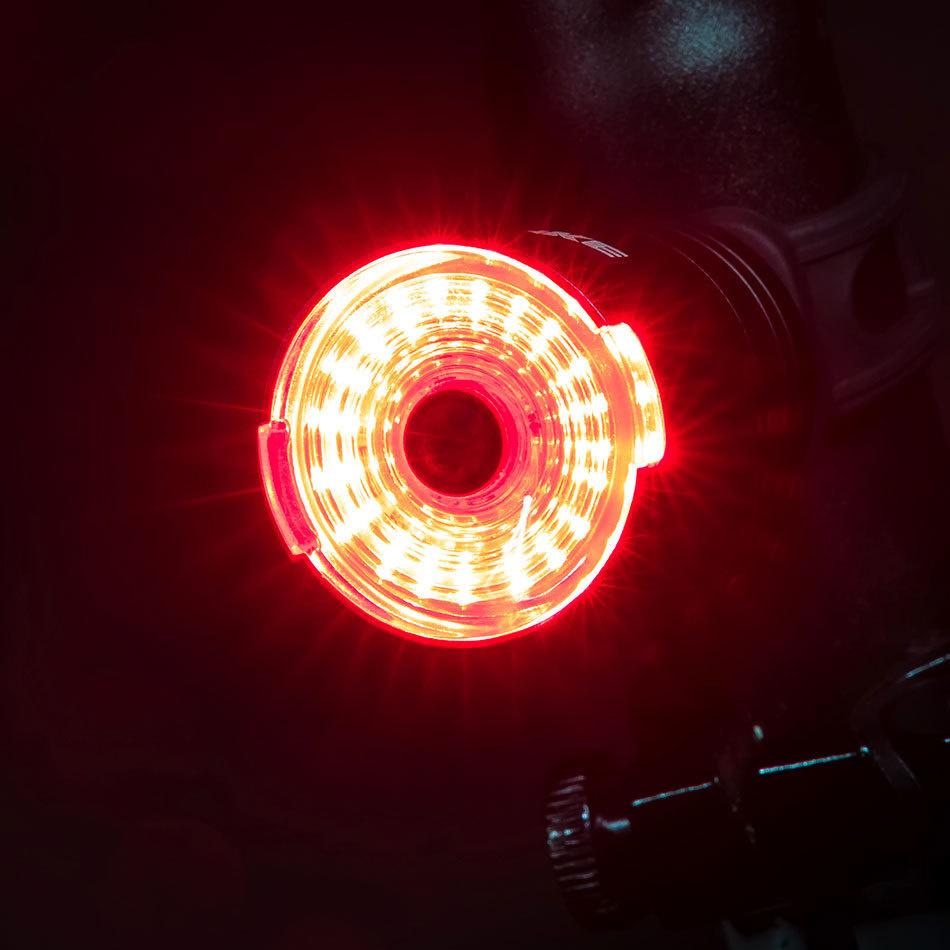 Waterproof LED Bike Tail Light with Smart Brake Sensing - 6 Modes, USB