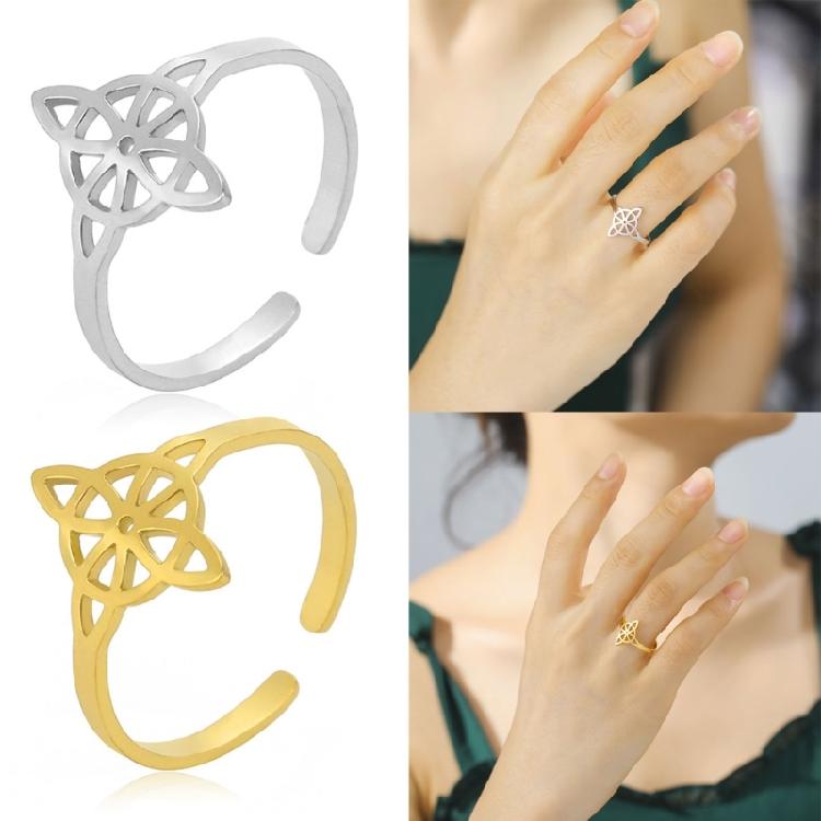 Witchcraft Knot Rings Gift for Women Geometric Celtic Knot Vintage Jewelry