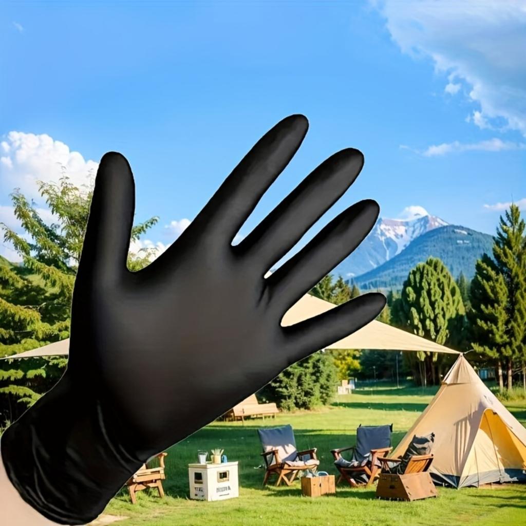 Black Disposable Gloves, Waterproof and Durable for Home Cleaning, Suitable for Kitchen Cleaning, Tattooing, Hair Dyeing, Pet Care, Beauty Salons