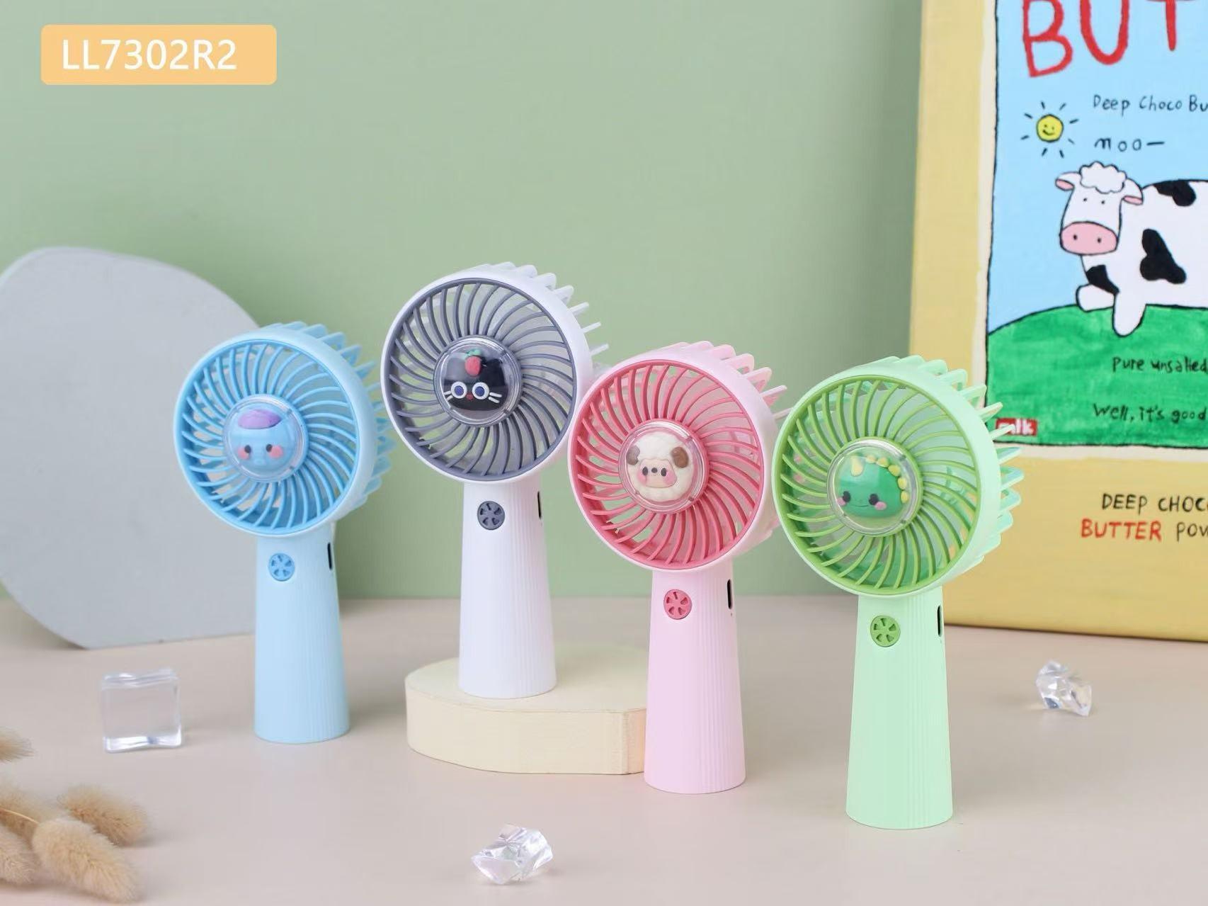 Summer Cartoon Handheld USB Rechargeable Silent Fan 1