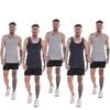 Keanu Mens Ribbed Cotton Blend Fitted Vest Top (Pack of 6)