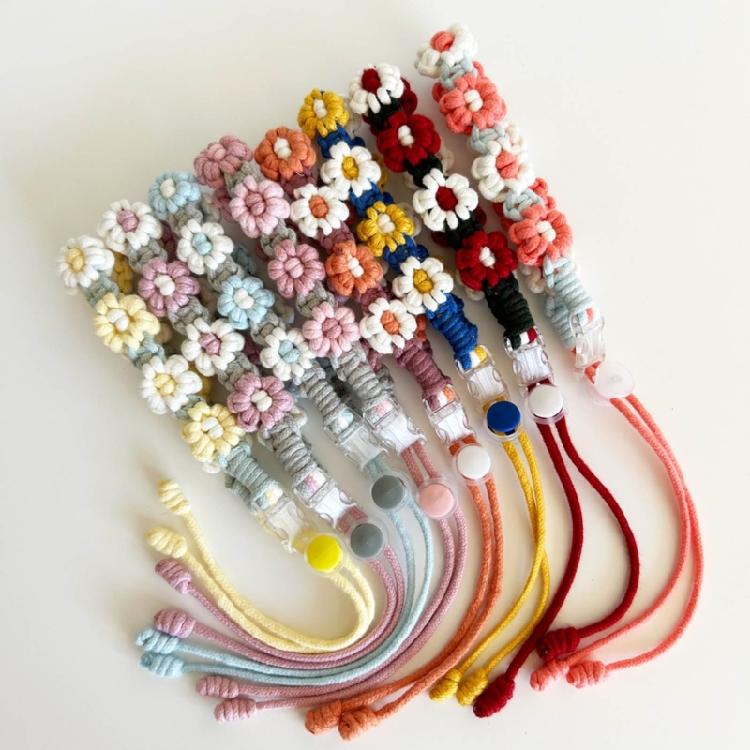 Outdoor Water Bottles Handle Handwovens Flower Cord Drink Bottle Carriers Strap