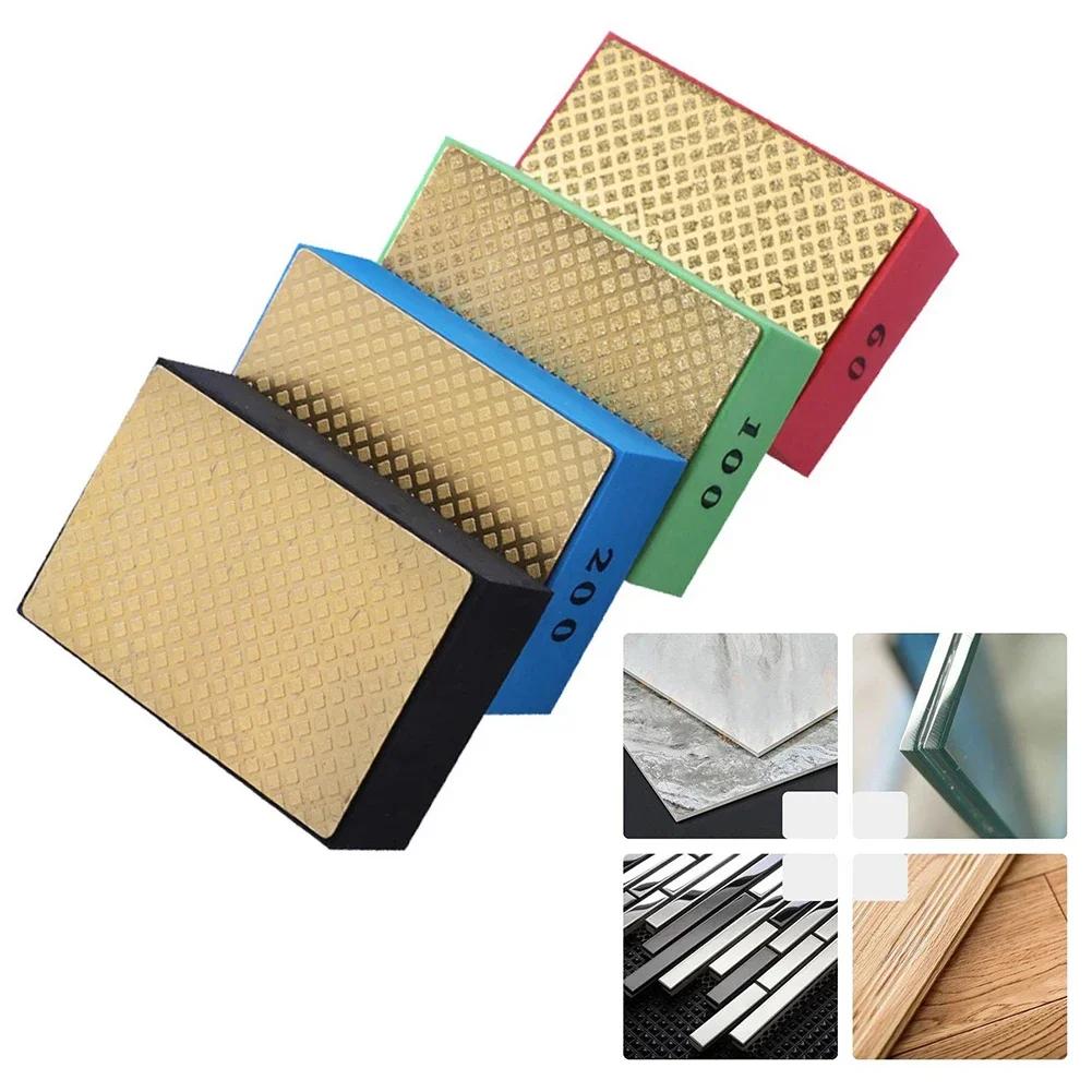 Korund Handschleifpads 95x60mm Fliesen Glas Schleifblock Pad Stein Marmor Keramik Schleifscheibe