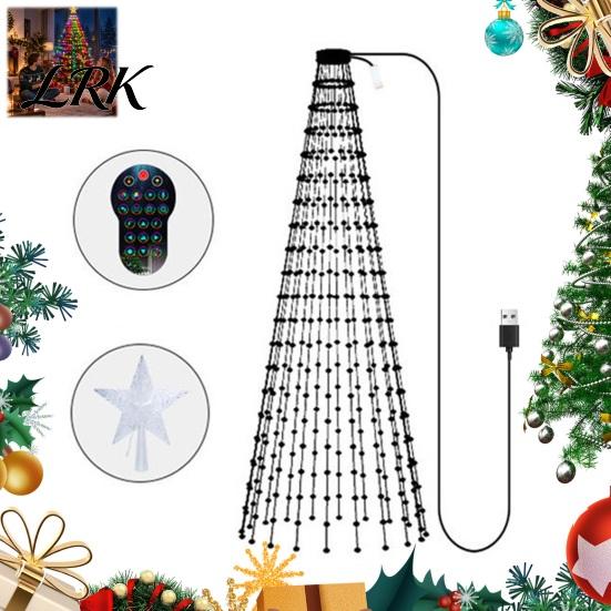 Outdoor Holiday Decoration Smart Animated Christmas Tree Lights, LED RGB Pixel Waterfall Light Show with Waterproof Lights App Remote Control, Garden