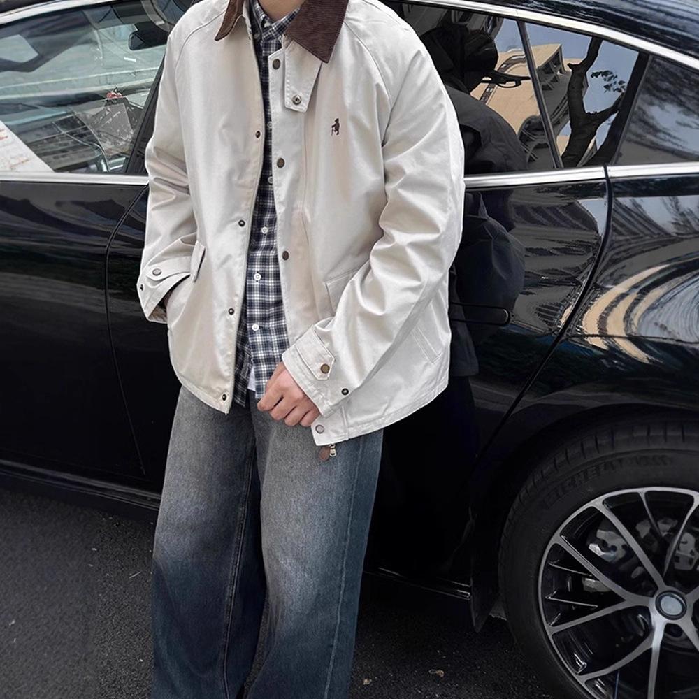 Cleanfit Short Trench Coat Detroit Jacket American High-end Vintage Tooling Jacket Men's Spring and Autumn